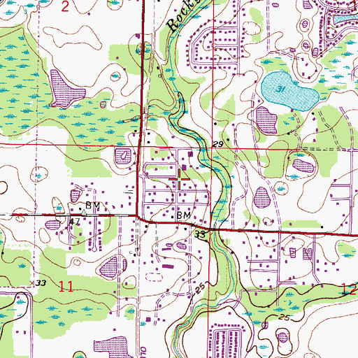Topographic Map of Manhattan Park, FL