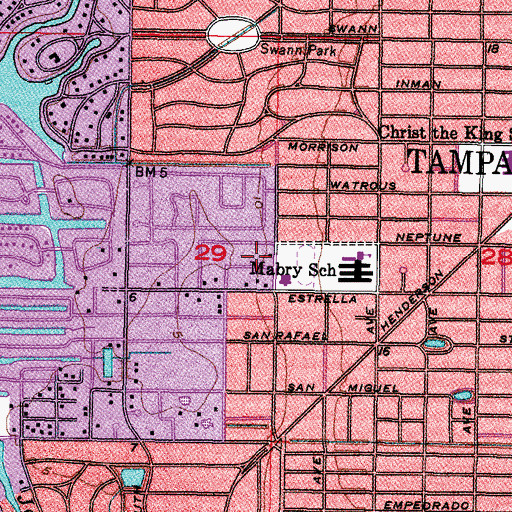 Topographic Map of Manhattan Terrace, FL