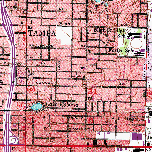 Topographic Map of Manor Heights North, FL