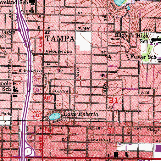 Topographic Map of Manor Heights West, FL