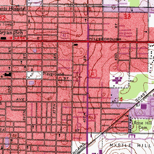 Topographic Map of Mar Cha Long, FL