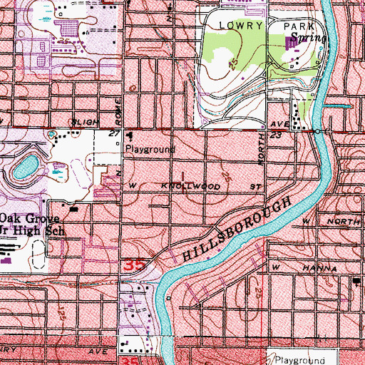 Topographic Map of Marco, FL