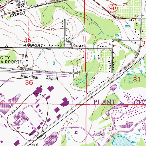 Topographic Map of Margaline Gardens, FL