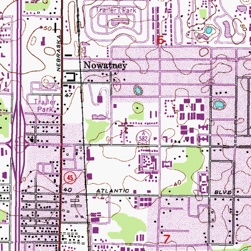 Topographic Map of Marigold Gardens, FL