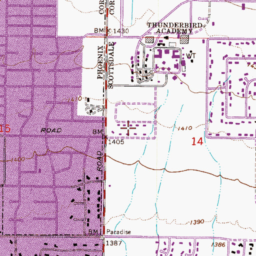 Topographic Map of Desert Wind II, AZ