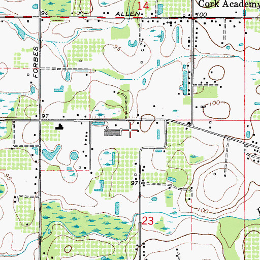Topographic Map of Mark Hall Acres, FL