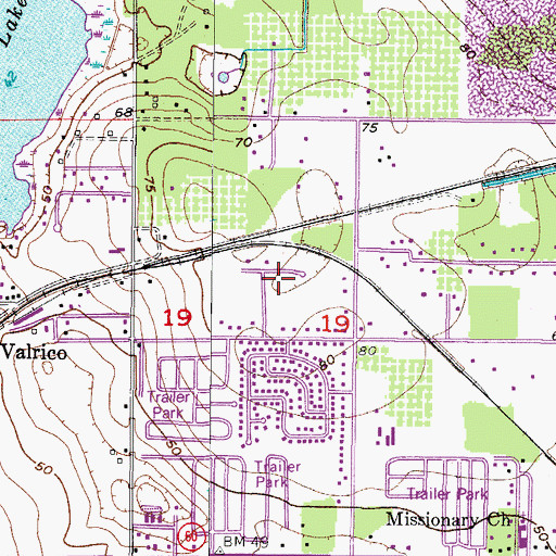 Topographic Map of Marlyn Manor, FL