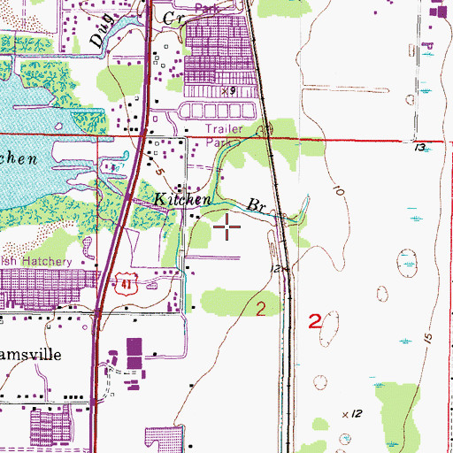 Topographic Map of Marquard Manor, FL