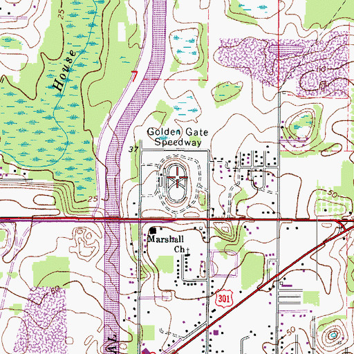 Topographic Map of Martello Heights, FL