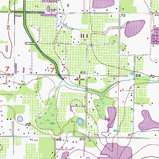 Topographic Map of Martin, FL