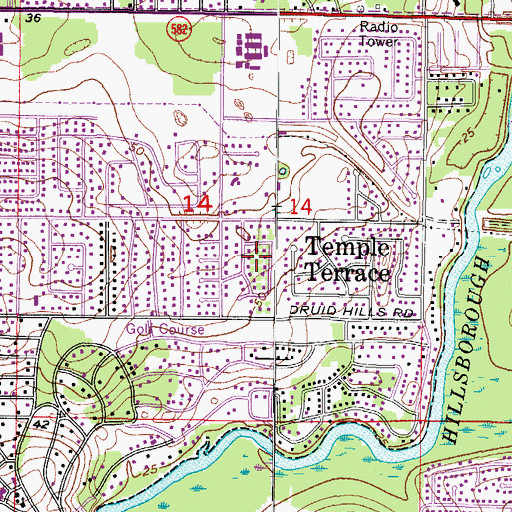 Topographic Map of Frances Arbor South, FL