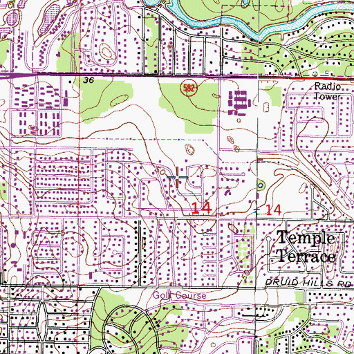 Topographic Map of Frances Arbor Villas, FL