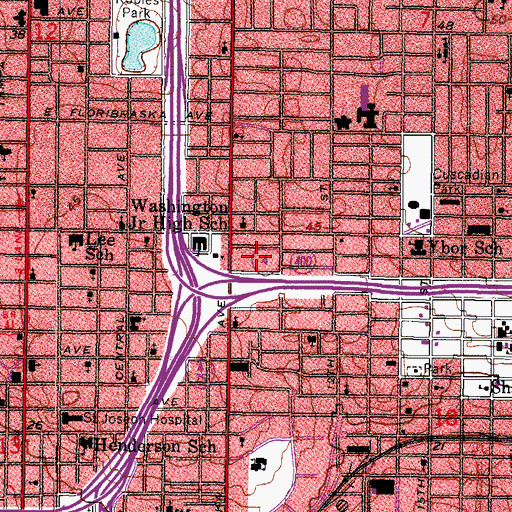 Topographic Map of Franklin Place, FL