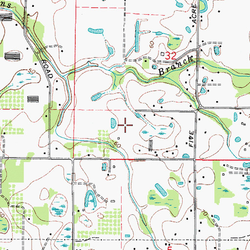 Topographic Map of Franklin Reserve, FL