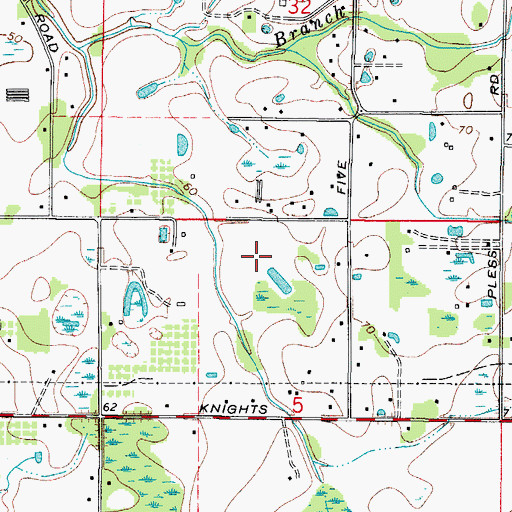 Topographic Map of Franklin Woodlands, FL