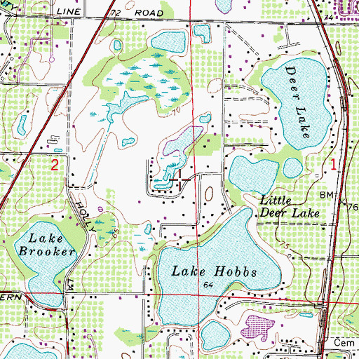 Topographic Map of Frazier, FL