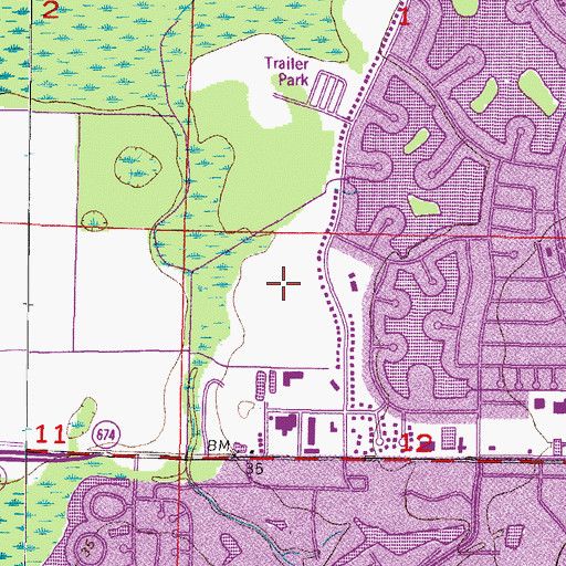 Topographic Map of Freedom Village, FL