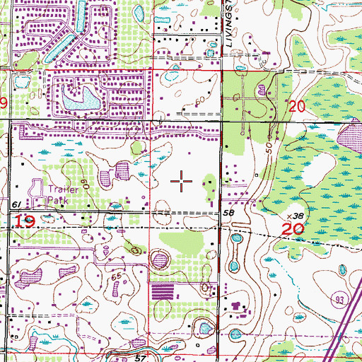 Topographic Map of Friendship Estates, FL