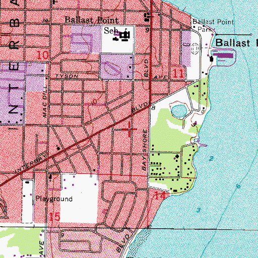 Topographic Map of Friendship Heights, FL