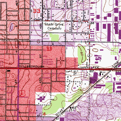 Topographic Map of Funks Home Park, FL