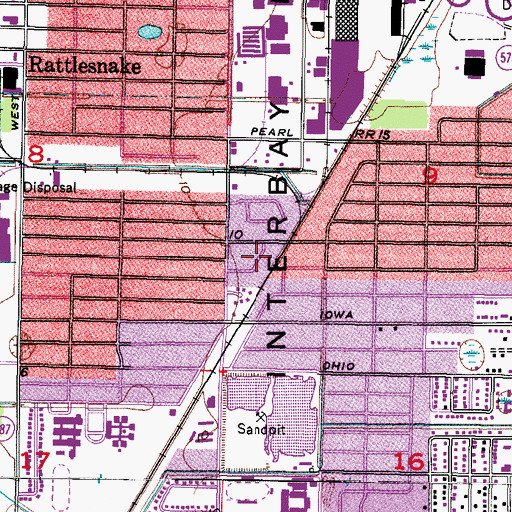 Topographic Map of Gandy Gardens, FL