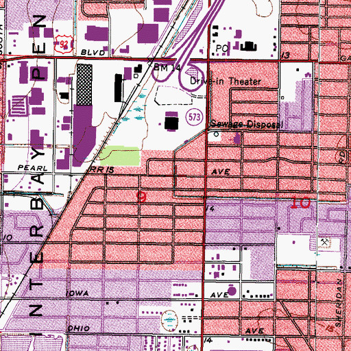 Topographic Map of Gandy Manor, FL