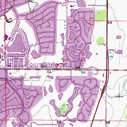 Topographic Map of Gantree, FL