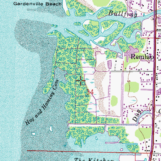 Topographic Map of Garden City, FL
