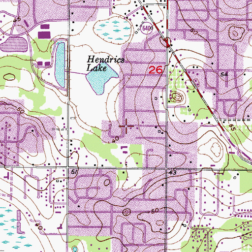Topographic Map of Garden Oaks, FL