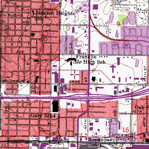 Topographic Map of Gardenville, FL