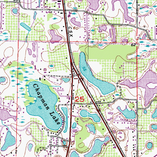 Topographic Map of Gay Villa Farms, FL