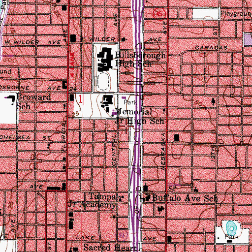 Topographic Map of Georgia Park, FL