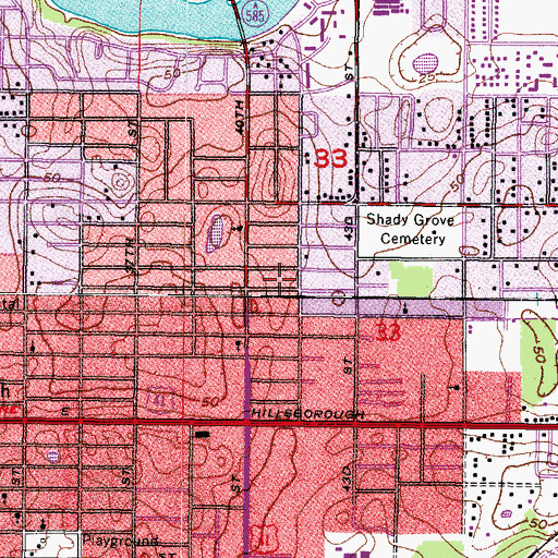 Topographic Map of Georgia Terrace, FL