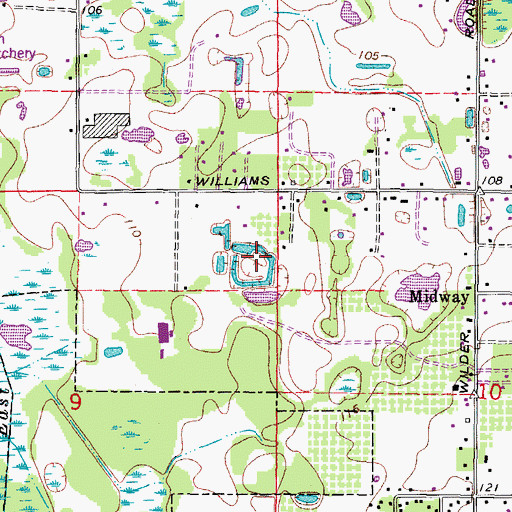 Topographic Map of Gilbertsen Acres, FL