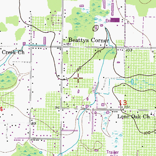 Topographic Map of Gillespies Glen, FL