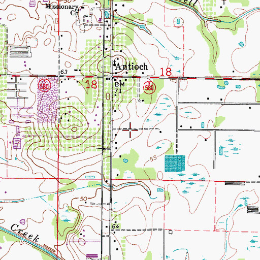 Topographic Map of Gillett Acres, FL
