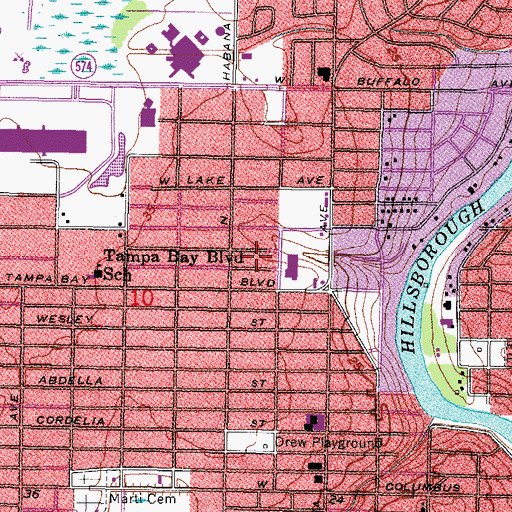 Topographic Map of Gillette Park, FL
