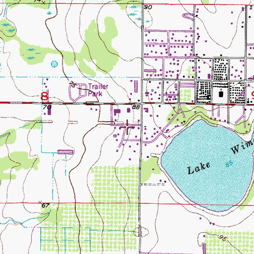 Topographic Map of Glengarry Green, FL