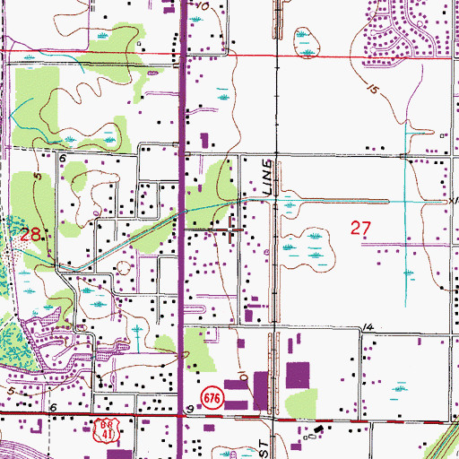 Topographic Map of Glenwood Acres, FL