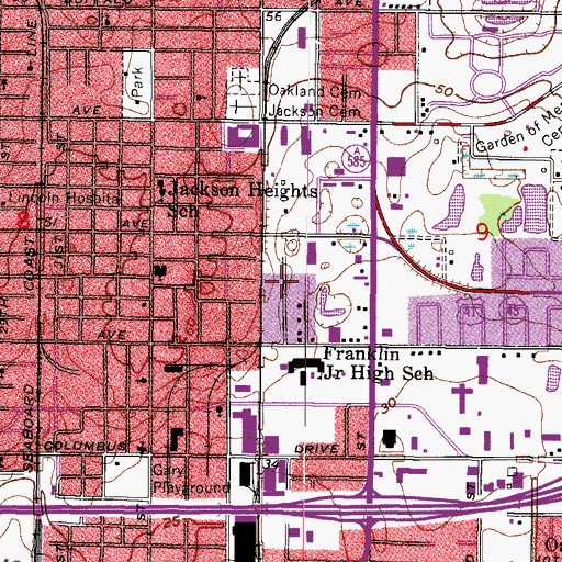 Topographic Map of Glovers, FL