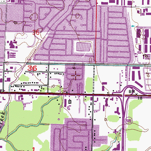 Topographic Map of Golden Estates, FL