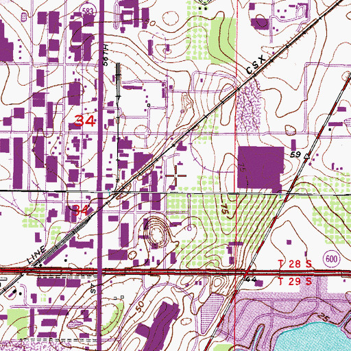 Topographic Map of Golden Ring Groves, FL