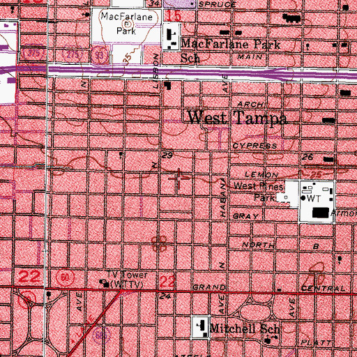 Topographic Map of Goldmine, FL