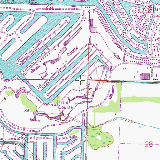 Topographic Map of Golf and Sea Village, FL