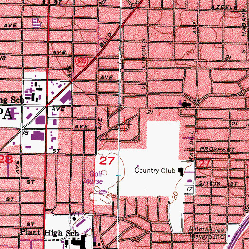 Topographic Map of Golf View Park, FL