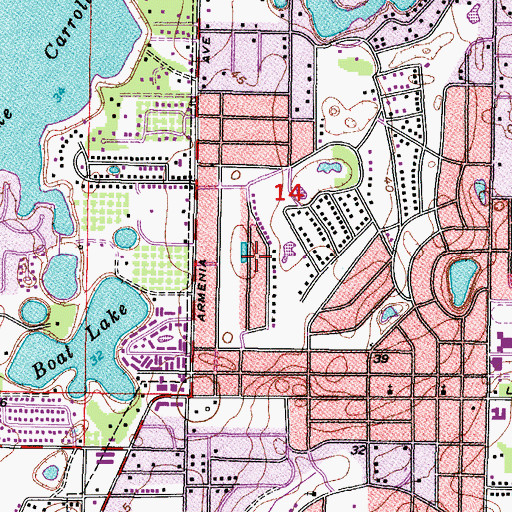 Topographic Map of Golfland Park, FL