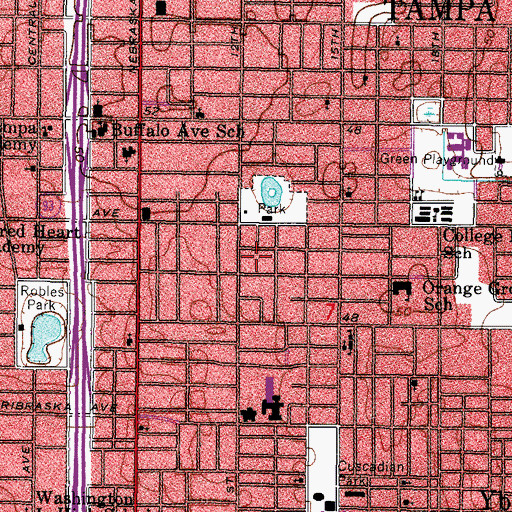 Topographic Map of Gonzales, FL