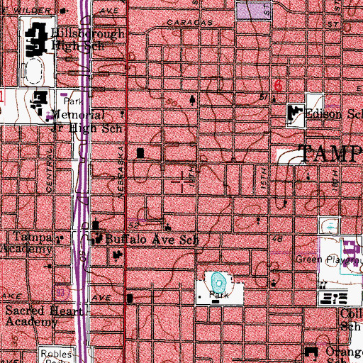 Topographic Map of Goodwater, FL