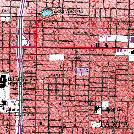 Topographic Map of Grafton Place, FL