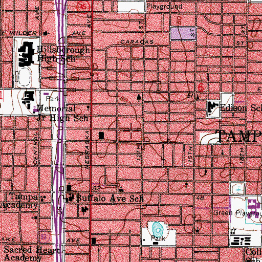 Topographic Map of Grand View, FL